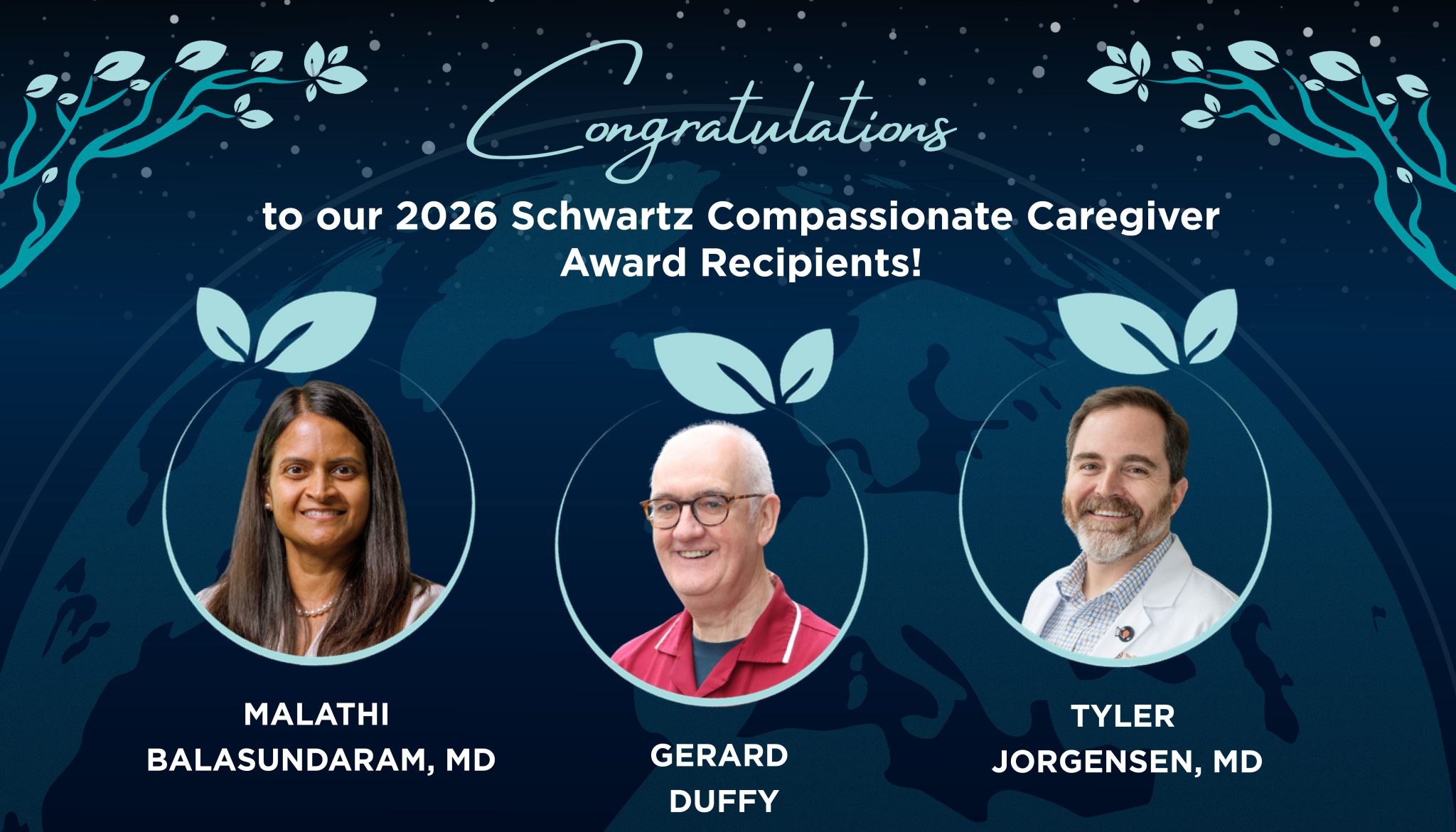 Meet our 2026 Schwartz Center Compassionate Caregiver Award Recipients 